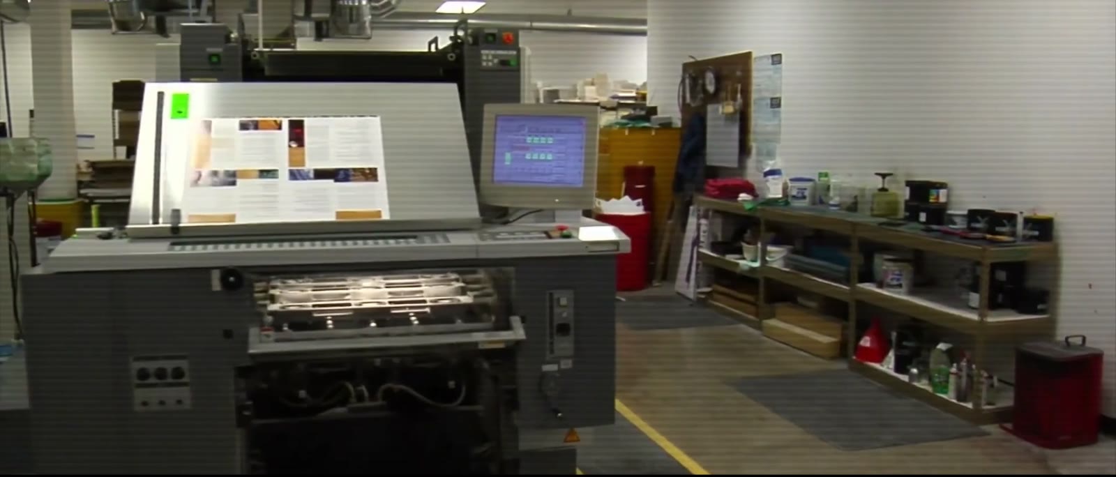 Press section of a converting line at a Bollant unit