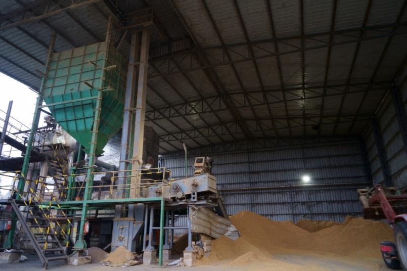 Husk fuel for the boiler at a Bollant mill