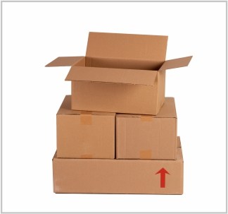 Stack of corrugated boxes