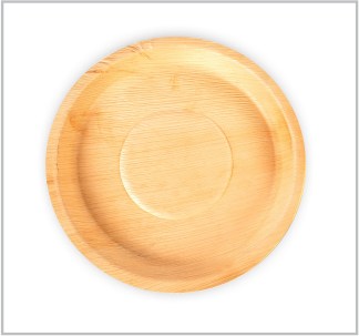 Round areca leaf plate