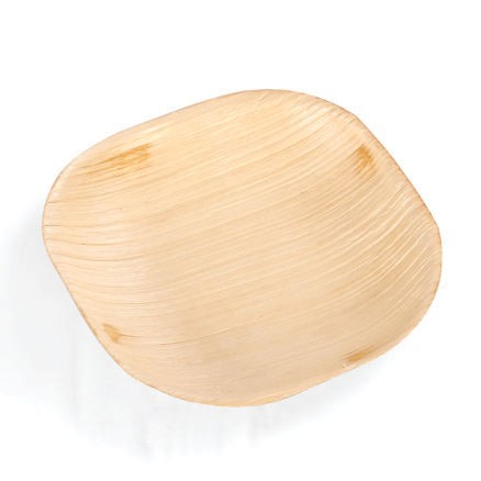 Square areca leaf plate